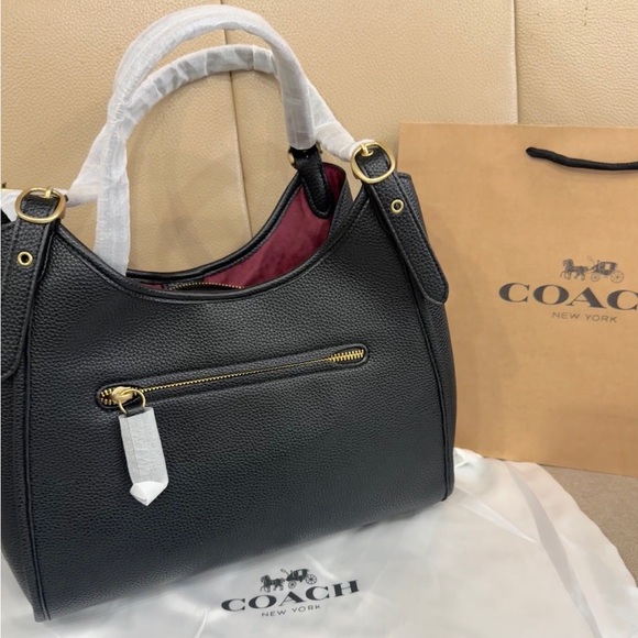 Coach Lori Black Shoulder Bag NWOT Retail $495 Everything Included - Picture 2 of 7